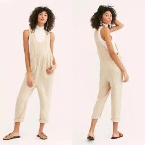 Free People Amy Jumpsuit, beige, new with tags, size Large